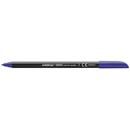 Edding 1200 Rotulador - Punta Redonda - Trazo entre 0.5 y 1 mm. - Tinta con Base de Agua - Color Azul | Ahorro Imprimiendo