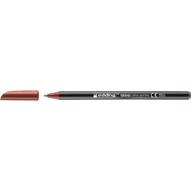 Edding 1200 Rotulador - Punta Redonda - Trazo 1mm - Tinta con Base de Agua - Color Marron | Ahorro Imprimiendo