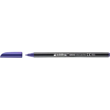 Edding 1200 Rotulador - Punta Redonda - Trazo 1mm - Tinta con Base de Agua - Color Violeta | Ahorro Imprimiendo