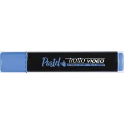 Tratto Video Pastel Marcador Fluorescente - Punta Biselada - Tinta al Agua - Secado Rapido - Color Azul Arandano | Ahorro Imprim