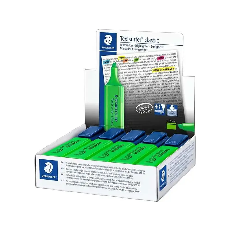 Staedtler Textsurfer Classic 364 Marcador Fluorescente - Punta Biselada - Trazo entre 1 - 5mm - Tinta con Base de Agua - Color V