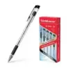 Erichkrause Boligrafo Ultra-30 - Recargable con Punta Fina Fine Tip - Cuerpo Transparente con Agarre de Goma - Tinta Color Negro