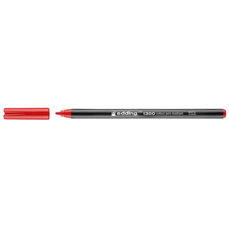 Edding 1300 Rotulador - Punta Redonda - Trazo 2 mm. - Tinta con Base de Agua - Color Rojo | Ahorro Imprimiendo