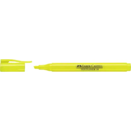 Faber-Castell Textliner 38 Marcador Fluorescente - Cuerpo Fino - Punta Biselada - Trazo Grueso y Fino - Tinta con Base de Agua -