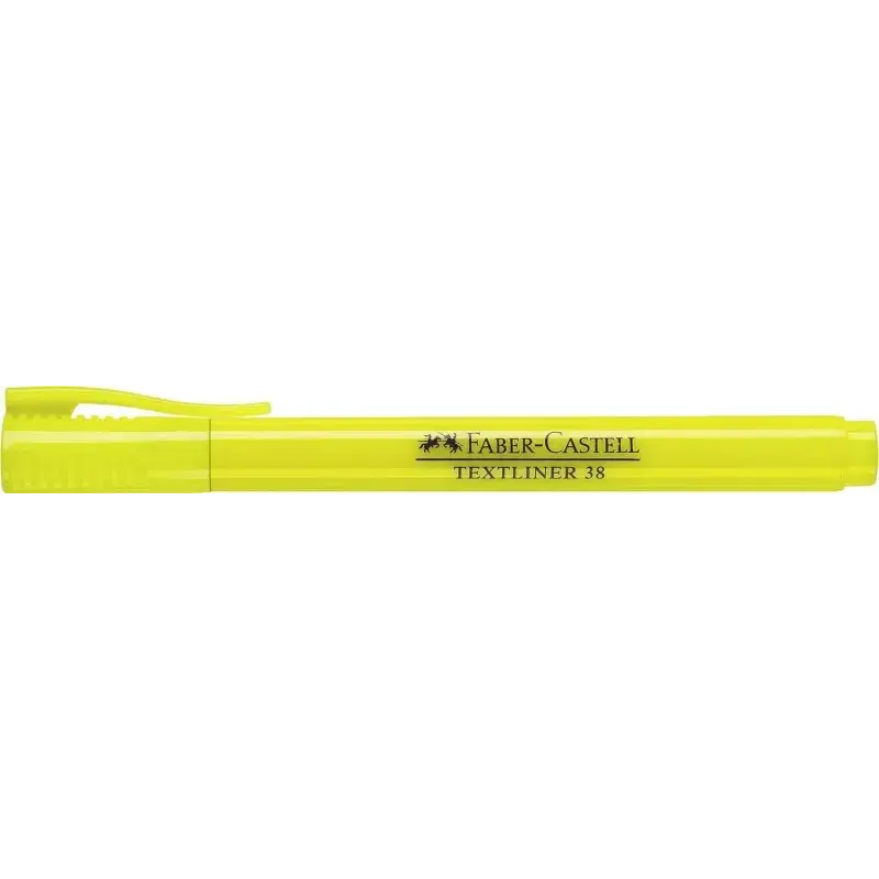 Faber-Castell Textliner 38 Marcador Fluorescente - Cuerpo Fino - Punta Biselada - Trazo Grueso y Fino - Tinta con Base de Agua -