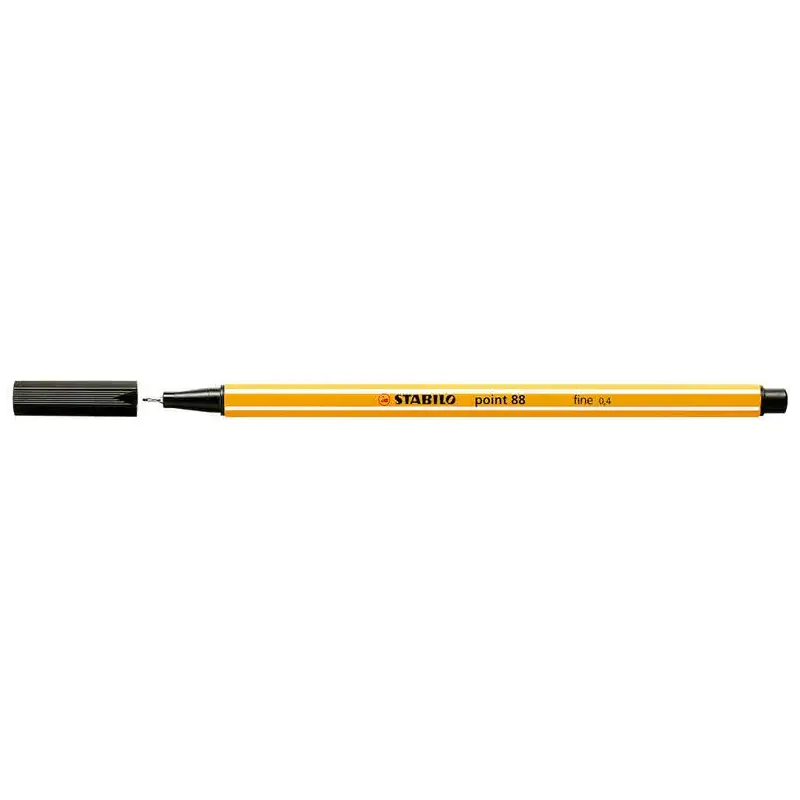 Stabilo Point 88 Rotulador de Punta Fina de Fibra - Trazo de 0.4 mm - Tinta con Base de Agua - Color Negro | Ahorro Imprimiendo