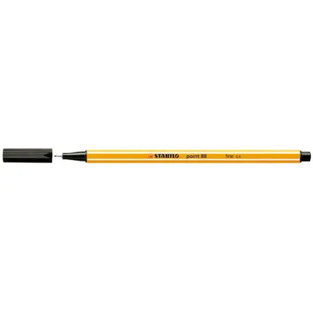 Stabilo Point 88 Rotulador de Punta Fina de Fibra - Trazo de 0.4 mm - Tinta con Base de Agua - Color Negro | Ahorro Imprimiendo