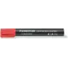 Staedtler Lumocolor 350 Rotulador Permanente - Punta Biselada 2-5mm aprox. - Tinta Base de Alcohol - Secado Rapido - Color Rojo