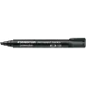 Staedtler Lumocolor 350 Rotulador Permanente - Punta Biselada 2-5mm aprox. - Tinta Base de Alcohol - Secado Rapido - Color Negro