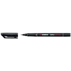 Stabilo OHPen Rotulador Permanente - Punta Superfina - Trazo de 0.4mm - Agarre Antideslizante - Tapon Ventilado - Color Negro |