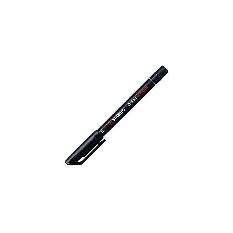 Stabilo OHPen Rotulador Permanente - Punta Superfina - Trazo de 0.4mm - Agarre Antideslizante - Tapon Ventilado - Color Negro |