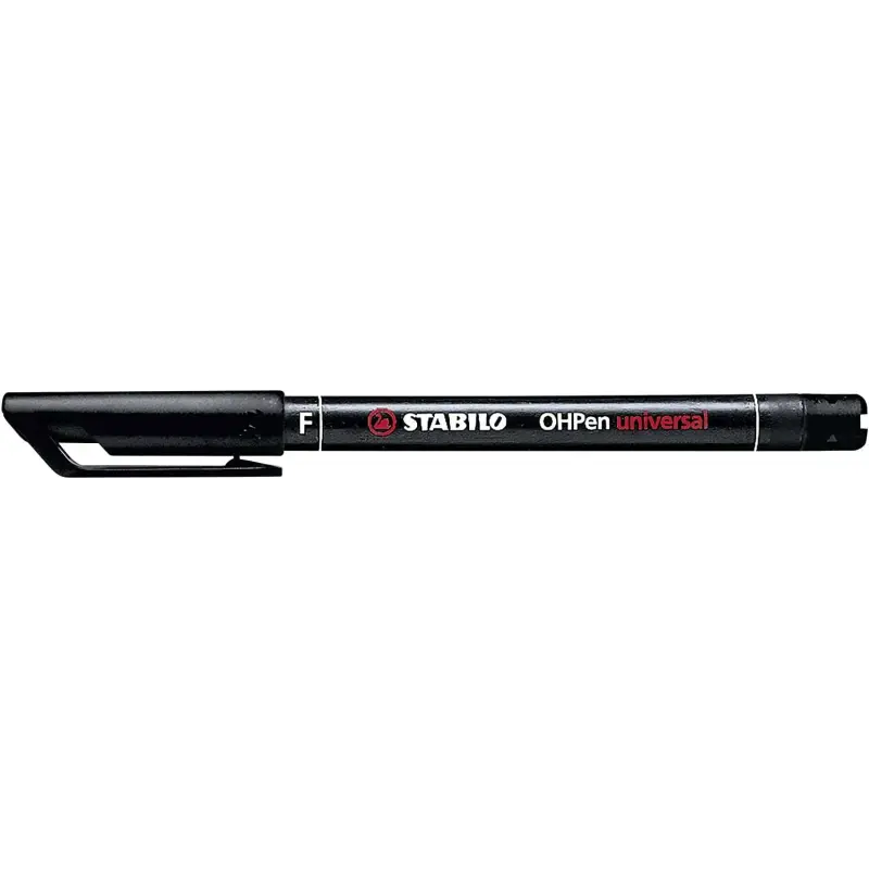 Stabilo OHPen Rotulador Permanente - Punta Fina - Trazo de 0.7mm - Agarre Antideslizante - Tapon Ventilado - Color Negro | Ahorr