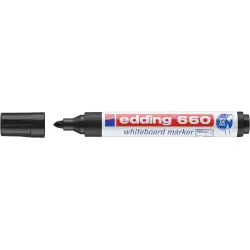 Edding 660 Rotulador para Pizarra Blanca - Punta Redonda - Trazo entre 1.5 y 3 mm. - Tinta Pigmentada - Recargable - Borrable en