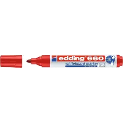 Edding 660 Rotulador para Pizarra Blanca - Punta Redonda - Trazo entre 1.5 y 3 mm. - Tinta Pigmentada - Recargable - Borrable en