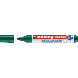 Edding 660 Rotulador para Pizarra Blanca - Punta Redonda - Trazo entre 1.5 y 3 mm. - Tinta Pigmentada - Recargable - Borrable en