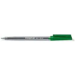 Staedtler Stick 430 Boligrafo con Capuchon - Punta 0.35mm - Tinta Endeleble - Color Verde | Ahorro Imprimiendo