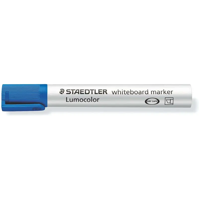 Staedtler Lumocolor 351 Marcador para Pizarra Blanca - Punta Biselada 2 - 5mm Aprox - Secado Rapido - Color Azul | Ahorro Imprim