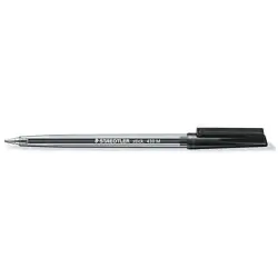Staedtler Stick 430 Boligrafo con Capuchon - Punta 0.35mm - Tinta Endeleble - Color Negro | Ahorro Imprimiendo