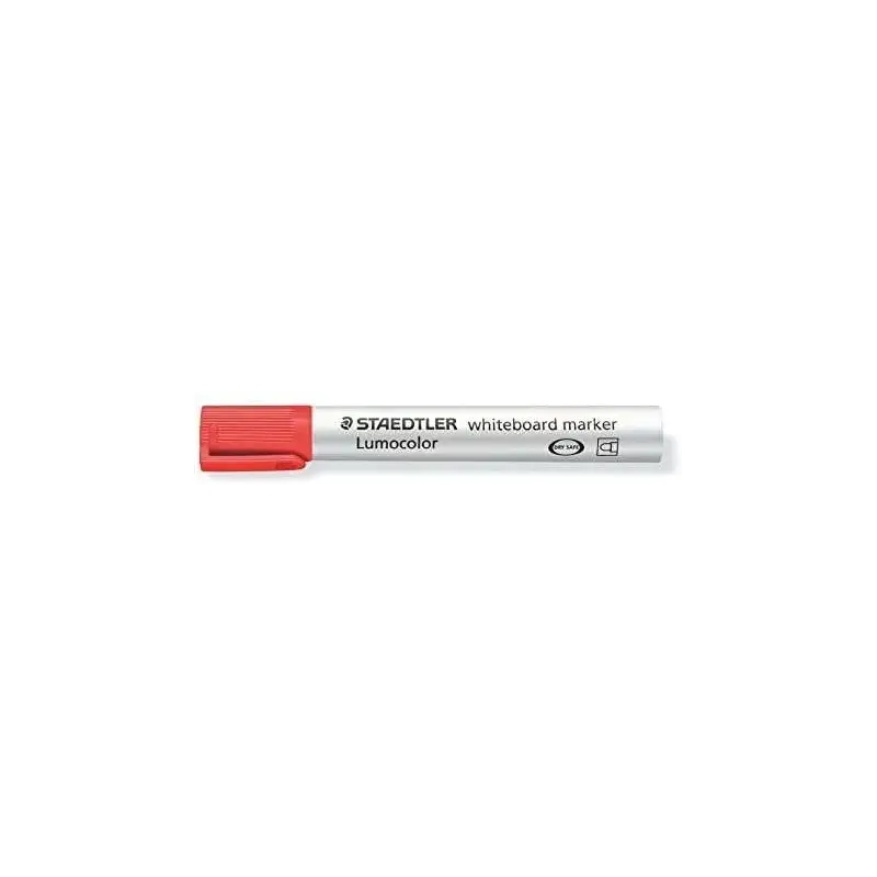 Staedtler Lumocolor 351 Rotulador para Pizarra - Punta Redonda - Trazo 2mm - Capuchon con Clip - Color Rojo | Ahorro Imprimiendo