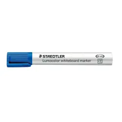 Staedtler Lumocolor 351 Rotulador para Pizarra - Punta Redonda - Trazo 2mm - Capuchon con Clip - Color Azul | Ahorro Imprimiendo