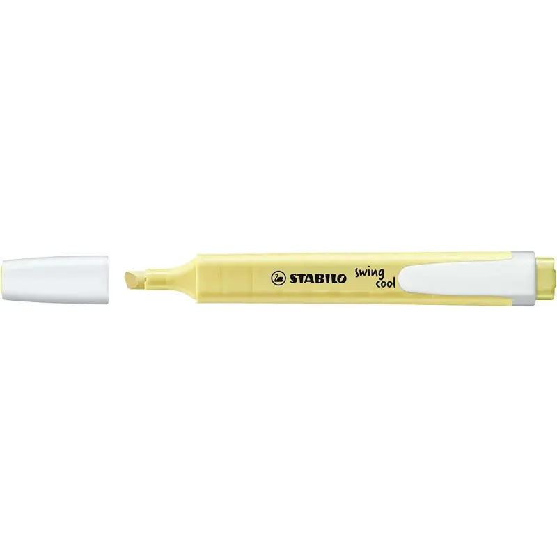 Stabilo Swing Cool Pastel Marcador Fluorescente - Cuerpo Plano - Punta Biselada - Trazo entre 1 y 4mm - Tinta con Base de Agua -
