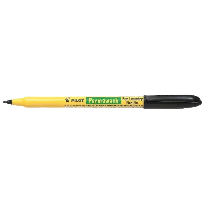 Pilot Permawash Rotulador Permanente para Textil - Punta de 2mm - Color Negro | Ahorro Imprimiendo