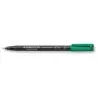 Staedtler Lumocolor 318 Rotulador Permanente - Punta Fina Redonda - Trazo 0.6mm - Capuchon con Clip - Secado Rapido - Color Verd