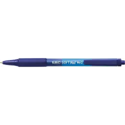 Bic Soft Feel Boligrafo Retractil - Punta Media de 1mm - Cuerpo Translucido con Grip - Color Azul | Ahorro Imprimiendo