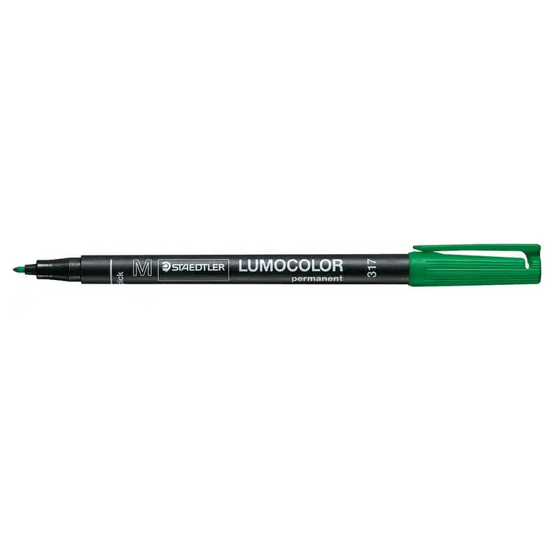 Staedtler Lumocolor 317 Rotulador Permanente - Punta Media Redonda - Trazo 1mm Aprox - Capuchon con Clip - Secado Rapido - Color