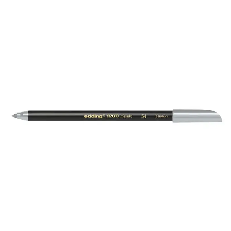 Edding 1200 Rotulador - Punta Redonda - Trazo 1mm - Tinta con Base de Agua - Color Plata | Ahorro Imprimiendo