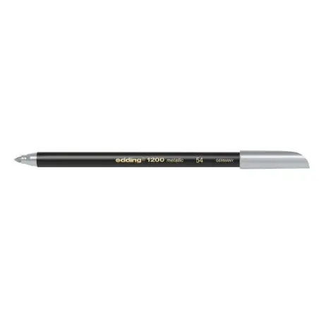 Edding 1200 Rotulador - Punta Redonda - Trazo 1mm - Tinta con Base de Agua - Color Plata | Ahorro Imprimiendo