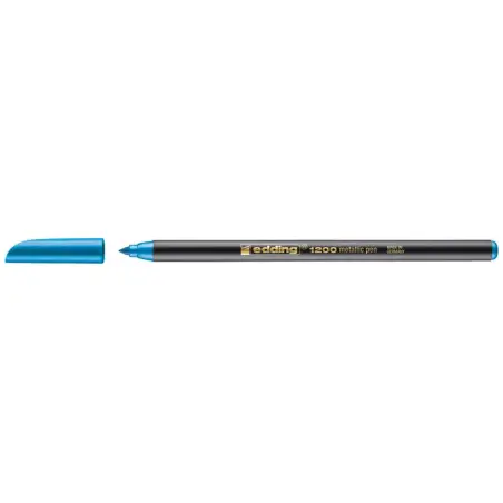Edding 1200 Rotulador - Punta Redonda - Trazo 1mm - Tinta con Base de Agua - Color Azul Metalizado | Ahorro Imprimiendo