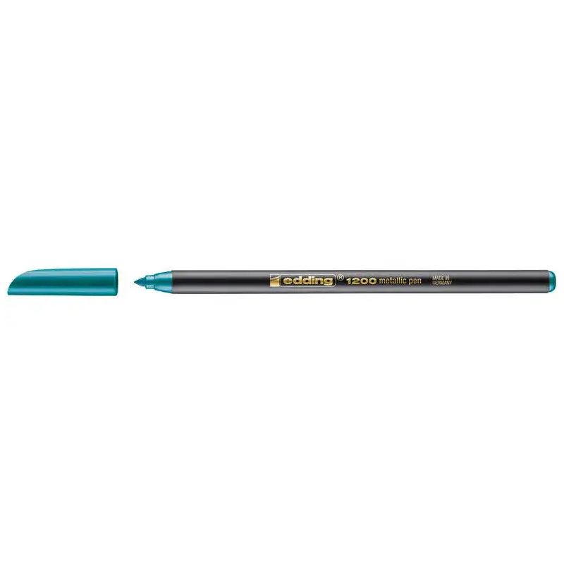 Edding 1200 Rotulador - Punta Redonda - Trazo 1mm - Tinta con Base de Agua - Color Verde Metalizado | Ahorro Imprimiendo