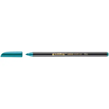 Edding 1200 Rotulador - Punta Redonda - Trazo 1mm - Tinta con Base de Agua - Color Verde Metalizado | Ahorro Imprimiendo