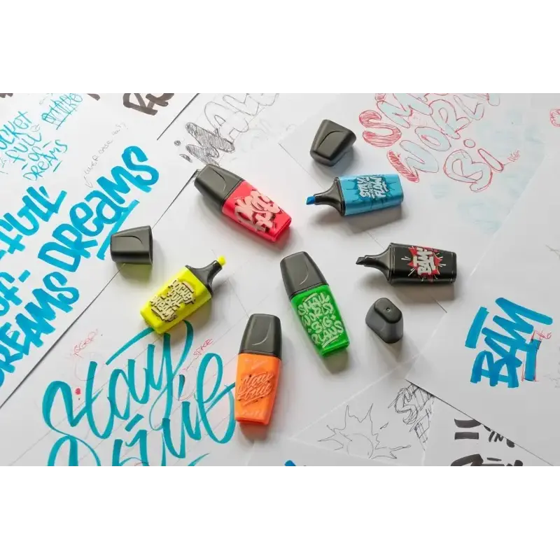 Stabilo Boss Mini by Snooze One Mini Marcador Fluorescente - Trazo entre 2 y 5mm - Tinta con Base de Agua - Antisecado - Color R