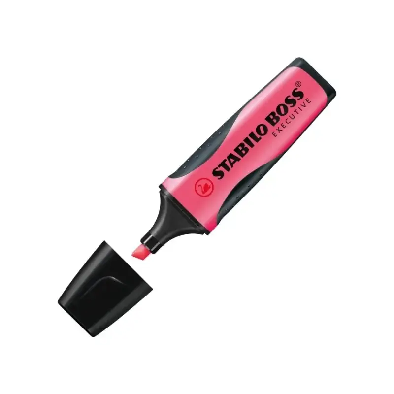 Stabilo Boss Executive Marcador Fluorescente - Zona de Agarre - Trazo entre 2 y 5mm - Recargable - Tinta con Base de Agua - Colo