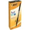 Bic Soft Feel Boligrafo Retractil - Punta Media de 1mm - Cuerpo Translucido con Grip - Color Negro | Ahorro Imprimiendo