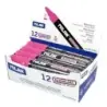 Milan Fluoglass Rotulador Superficies Lisas - Punta Biselada - Trazo de 2 - 4mm - Tinta al Agua - Borrado Facil - Color Rosa | A