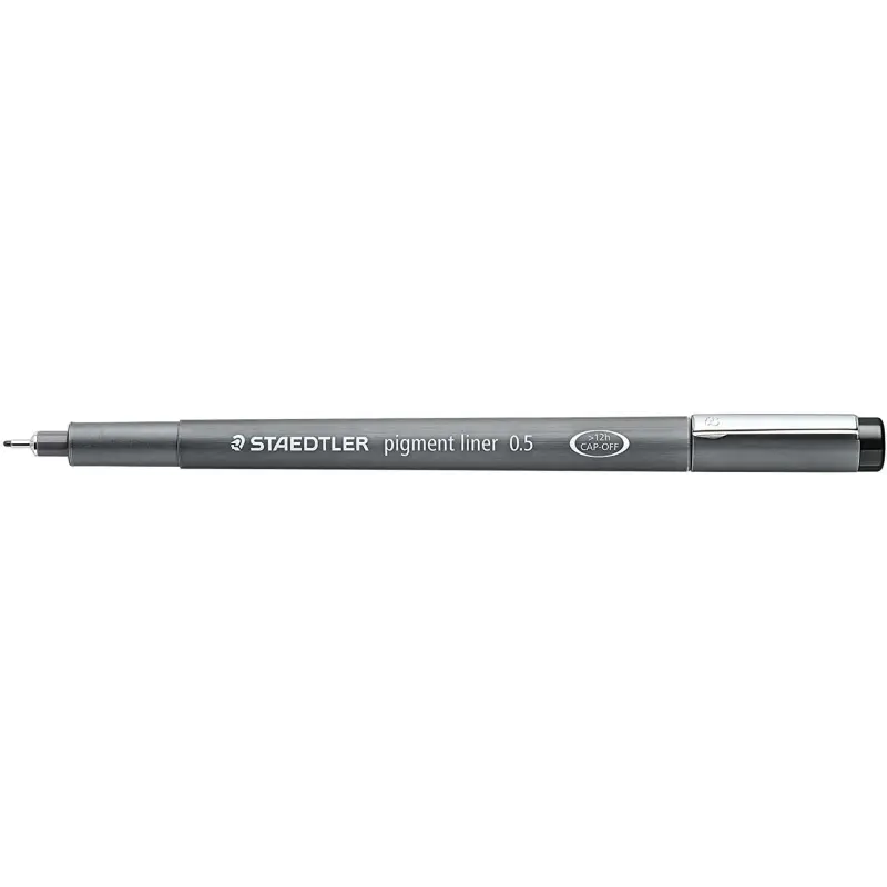 Staedtler Pigment Liner 308 Rotulador Calibrado - Trazo 0.5mm - Secado Rapido - Color Negro | Ahorro Imprimiendo