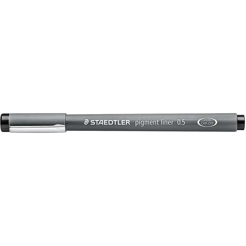 Staedtler Pigment Liner 308 Rotulador Calibrado - Trazo 0.5mm - Secado Rapido - Color Negro | Ahorro Imprimiendo