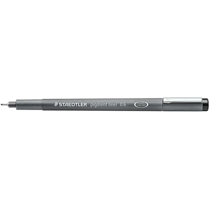Staedtler Pigment Liner 308 Rotulador Calibrado - Trazo 0.6mm - Secado Rapido - Color Negro | Ahorro Imprimiendo