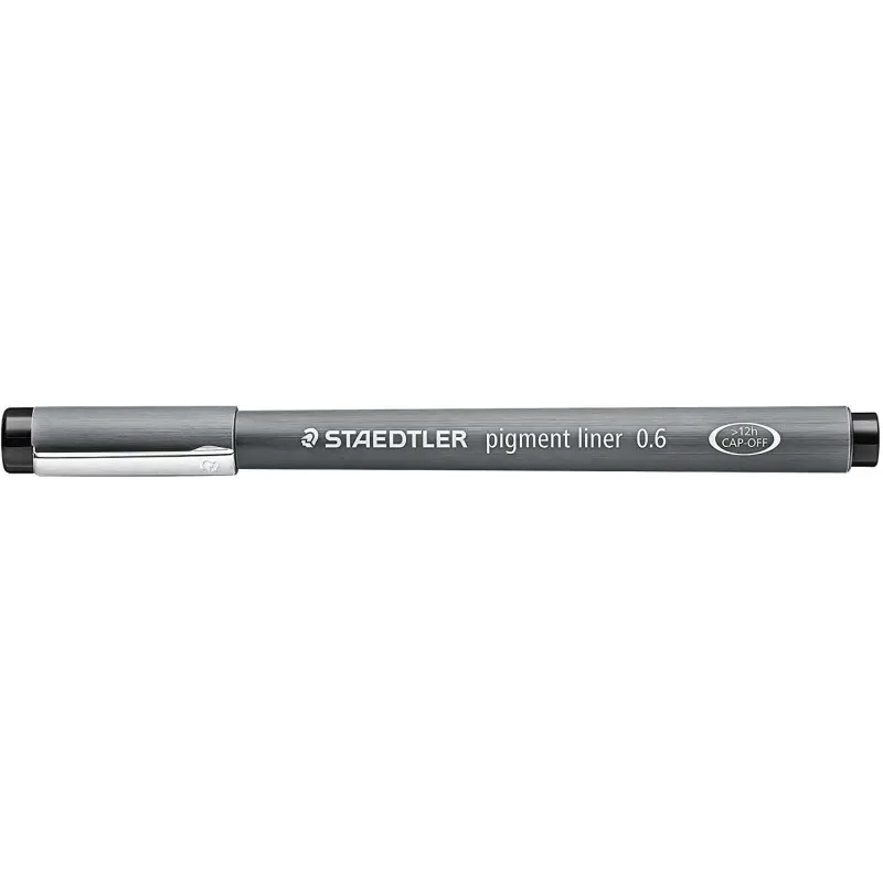 Staedtler Pigment Liner 308 Rotulador Calibrado - Trazo 0.6mm - Secado Rapido - Color Negro | Ahorro Imprimiendo