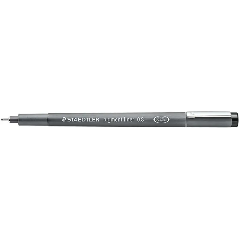 Staedtler Pigment Liner 308 Rotulador Calibrado - Trazo 0.8mm - Secado Rapido - Color Negro | Ahorro Imprimiendo