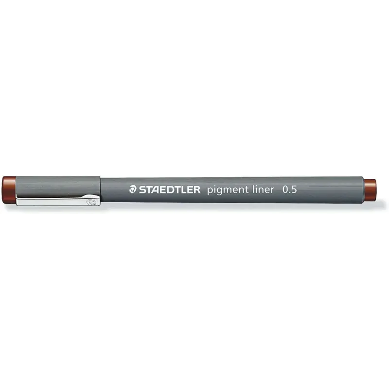 Staedtler Pigment Liner 308 Rotulador Calibrado - Trazo 0.5mm - Secado Rapido - Color Marron | Ahorro Imprimiendo