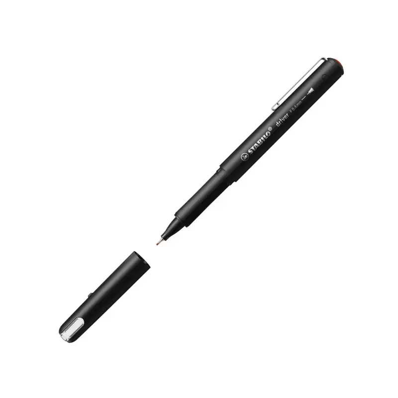 Stabilo Dr!ver Rotulador de Punta Fina 0.4mm - Tinta a Prueba de Manchas, Inodora y con Base al Agua - Fabricado con 94% de Biop