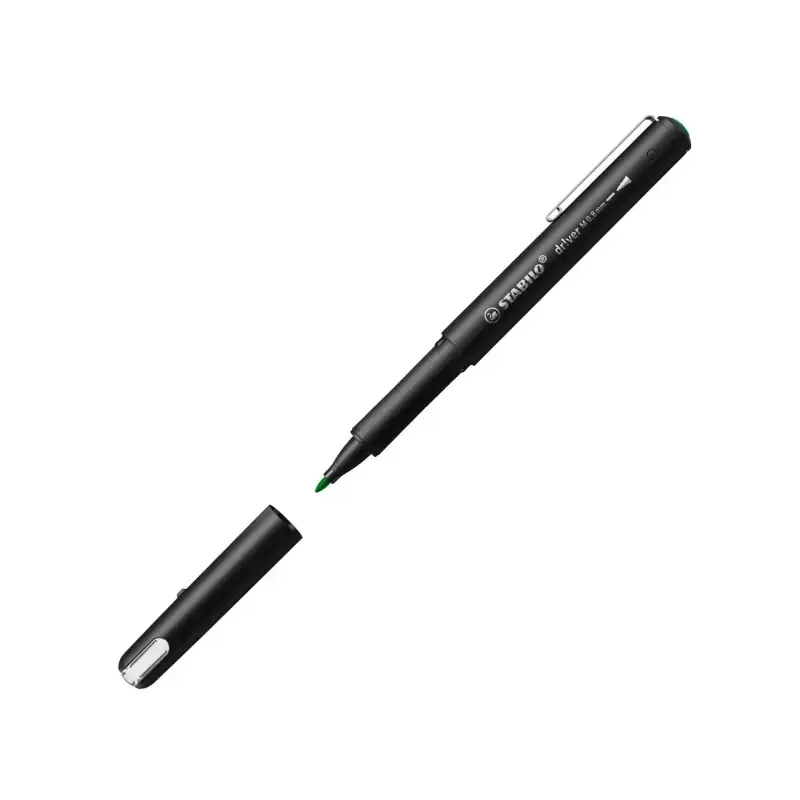 Stabilo Dr!ver Rotulador de Punta Media 0.8mm - Tinta a Prueba de Manchas, Inodora y con Base al Agua - Fabricado con 94% de Bio
