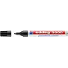 Edding 3000 Rotulador Permanente - Punta Redonda de 1.5mm - Trazo entre 1.5 y 3mm - Recargable - Secado Rapido - Color Negro | A