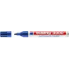 Edding 3000 Rotulador Permanente - Punta Redonda de 1.5mm - Trazo entre 1.5 y 3mm - Recargable - Secado Rapido - Color Azul | Ah
