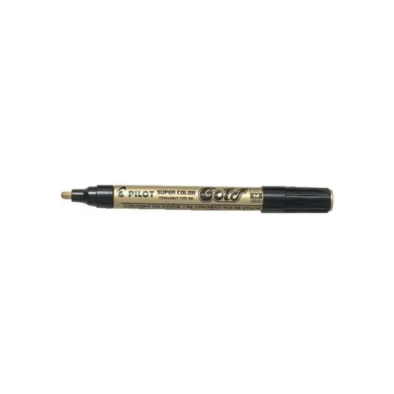 Pilot Super Color Rotulador Permanente Medio - Punta de 4,5mm de Poliacetal - Tinta muy Densa y Opaca - Cuerpo Metalico - Color