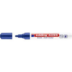 Edding 4095 Rotulador de Tiza Liquida - Punta Redonda - Trazo entre 2 y 3mm - Olor Neutro - Color Azul | Ahorro Imprimiendo